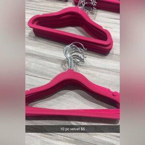 Set of Pink Velvet Hangers(10 pc)(Mini/Kids)(Ships from OR)